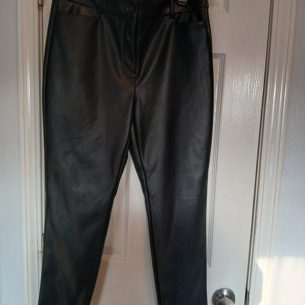 Black Faux Leather Pants